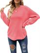 merokeety women's waffle knit sweater with long balloon sleeves - casual fall loose pullover jumper - 2023 collection logo