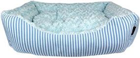 img 3 attached to Blue Parisian Pet Malibu Striped Pet Bed: Enhancing Comfort and Style