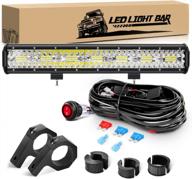 gooacc 20inch 420w triple row led light bar - spot flood combo - truck golf cart boat - 2 years warranty logo