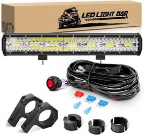 img 4 attached to GOOACC 20Inch 420W Triple Row Led Light Bar - Spot Flood Combo - Truck Golf Cart Boat - 2 Years Warranty