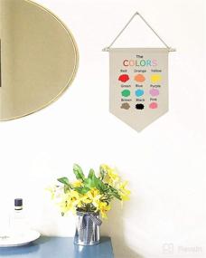 img 3 attached to 🎨 The Colors Education Canvas Hanging Flag Banner: Perfect Christmas Gifts for Baby Kids, Nursery Decoration, and Preschool Education