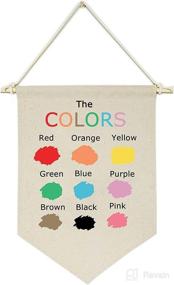 img 4 attached to 🎨 The Colors Education Canvas Hanging Flag Banner: Perfect Christmas Gifts for Baby Kids, Nursery Decoration, and Preschool Education