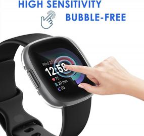 img 2 attached to TPU Plated Bumper Full Cover Protective Cases For Fitbit Sense 2/Versa 4 Smartwatch - Scratch-Proof, NANW 4-Pack Screen Protector Case Compatible With Versa 4/Sense 2