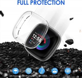 img 1 attached to TPU Plated Bumper Full Cover Protective Cases For Fitbit Sense 2/Versa 4 Smartwatch - Scratch-Proof, NANW 4-Pack Screen Protector Case Compatible With Versa 4/Sense 2
