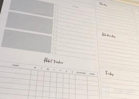 img 6 attached to Full Year Productivity Planner: Weekly Planner Pad Tear Off – 52 Undated Sheets, Daily To Do List Notepad & Habit Tracker 10.1 X 7.7’’