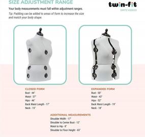 img 2 attached to Регулируемая подставка Tri-Pod Dress Form - Dritz Twin-Fit Large серебристо-серого цвета