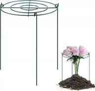 tingyuan peony cages and supports grow through plant supports ring hoop with 3 legs, pack of 3 (18inch) logo