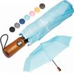 premium umbrella windproof travel umbrellas for rain - compact small portable folding automatic strong wind resistant large double canopy - womens mens umbrella for backpack car purse logo