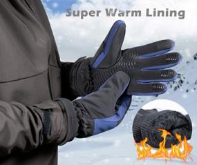 img 1 attached to Waterproof Insulated Touchscreen Breathable Windproof Men's Accessories for Gloves & Mittens