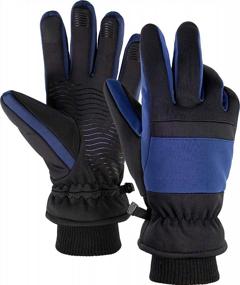 img 4 attached to Waterproof Insulated Touchscreen Breathable Windproof Men's Accessories for Gloves & Mittens