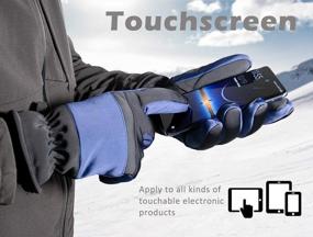 img 2 attached to Waterproof Insulated Touchscreen Breathable Windproof Men's Accessories for Gloves & Mittens