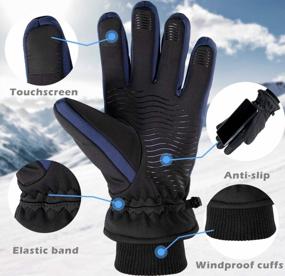 img 3 attached to Waterproof Insulated Touchscreen Breathable Windproof Men's Accessories for Gloves & Mittens