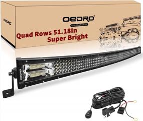 img 4 attached to 1483W Quad-Row 50In Curved LED Light Bar With Wiring Harness, Spot Flood Combo Work Lights For Pickup Jeep SUV 4WD 4X4 ATV UTE TruckTractor Off Road Fog Driving 12/24V