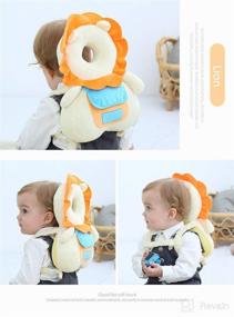 img 3 attached to 🦁 Premium Head Safety Protector Pad for Baby Toddler Walker - Infant Talking Head Protection Backpack Cushion with Knee Pads & Anti-Slip Socks - Lion Sets