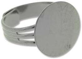 img 1 attached to 💍 Универсальные настраиваемые заготовки кольца из черного оксида с регулируемой базой 16 мм - набор из 12 пустых колец