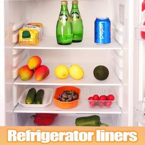 img 1 attached to 12 X 96 Inch PABUSIOR Shelf Liner Non-Adhesive Drawer Mat - Waterproof, Washable Cabinet & Refrigerator Liners For Glass Shelves