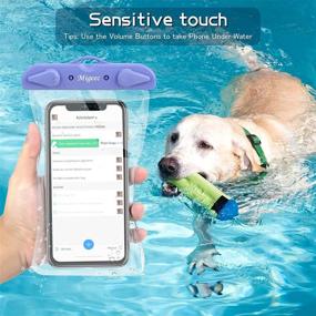 img 1 attached to 📱 Migeec Waterproof Phone Case (2 Packs) - IPX8 Waterproof Phone Pouch for Beach Kayaking Travel - Compatible with iPhone Android (up to 6.9") - Black+Blue - Dry Bag