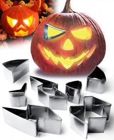 img 4 attached to JUSTOTRY Simple & Safe Pumpkin Carving Kit For Kids, Halloween Stainless Steel Pumpkin Carving Tools, Non-Knife Pumpkin Carving Stencils, Pumpkin Carving Sets For Adults, Pumpkin Carver, Durable