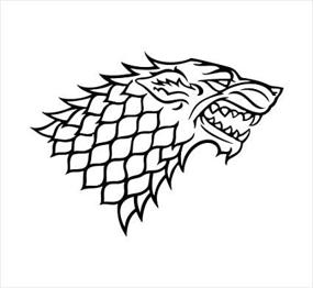 img 1 attached to Black Thrones Direwolf Emblem Sticker