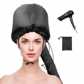 img 4 attached to Extra Large Adjustable Bonnet Hair Dryer Attachment With Extended Hose Length And Stretchable Grip