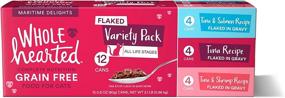 img 1 attached to WholeHearted Grain Free Maritime Delights Flaked Wet Cat Food Variety Pack by Petco Brand - Ideal for All Life Stages, 2.8 oz