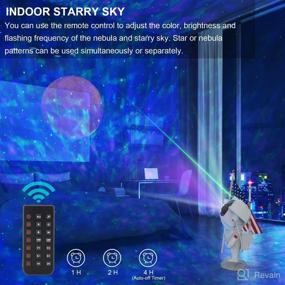 img 1 attached to 🌟 Upgraded Star Projector Galaxy Night Light, Auhavor Astronaut Starry Nebula Ceiling LED Lamp with Timer and Remote Control – Ideal Gift for Kids, Adults, Bedroom Decor, Christmas, Birthdays, Valentine's Day