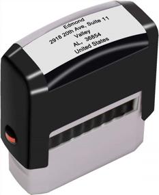 img 4 attached to Персонализированный резиновый штамп с самонанесением для дома, бизнеса или офиса - до 5 строк пользовательского текста для адресных или возвратных этикеток
