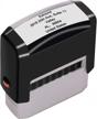 personalized self-inking rubber stamp for home, business or office - up to 5 lines of custom text for address or return labels logo