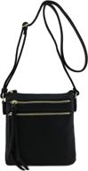 👜 stylish & versatile multi-pocket crossbody black women's handbags & wallets: a must-have at crossbody bags logo