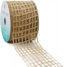 img 4 attached to 🎁 Shop the CT CRAFT LLC Mesh Burlap Wired Ribbon - Perfect for Home Decor, Gift Wrapping, and DIY Crafts!