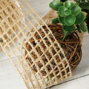 img 2 attached to 🎁 Shop the CT CRAFT LLC Mesh Burlap Wired Ribbon - Perfect for Home Decor, Gift Wrapping, and DIY Crafts!