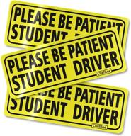 🚗 enhance road safety with chefbee 3pcs student driver car magnet - magnetic safety sign for beginner drivers логотип