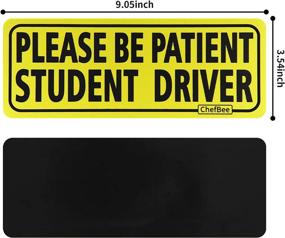 img 3 attached to 🚗 Enhance Road Safety with ChefBee 3PCS Student Driver Car Magnet - Magnetic Safety Sign for Beginner Drivers