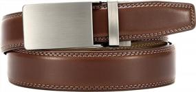 img 3 attached to Micro-Adjustable Click Belt For Men - 1 1/4" Ratchet Dress Belt That Fits Anywhere - CHAOREN