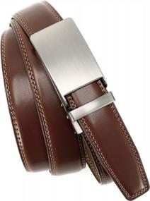 img 2 attached to Micro-Adjustable Click Belt For Men - 1 1/4" Ratchet Dress Belt That Fits Anywhere - CHAOREN