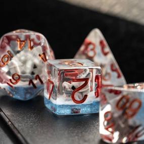 img 3 attached to UDIXI 7 Die Dice Set DND - Polyhedral DND Dice For Role Playing Games, RPG Dice Set For Dungeons And Dragons MTG Pathfinder (Dragon Head)