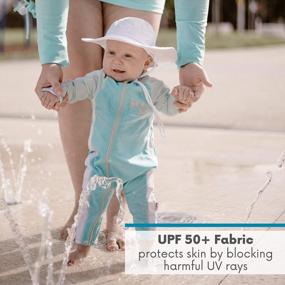 img 2 attached to Protect Your Little Swimmer With SwimZip'S Long Sleeve Sunsuit In Multiple Colors