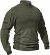 carwornic men's tactical military assault combat shirt long sleeve slim fit camo t shirt with zipper logo
