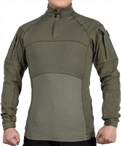 img 2 attached to CARWORNIC мужская тактическая военная штурмовая боевая рубашка с длинным рукавом Slim Fit камуфляжная футболка с молнией