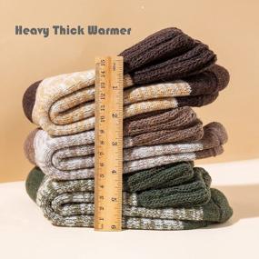 img 3 attached to YZKKE Men'S Winter Socks 3-Pack - Super Thick Wool For Warmth, Soft Comfort And Casual Crew Style