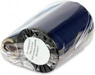 1pk officesmartlabels wx1002501476 zebra printer compatible black thermal wax ribbon - 2.5" x 1476' - 1" core logo