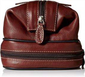 img 2 attached to 🧳 Country Saddle Travel Items - Dopp Leather