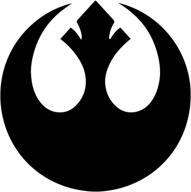 🌟 star wars rebel alliance decal vinyl sticker for auto car truck wall laptop - black, 4"x4 логотип