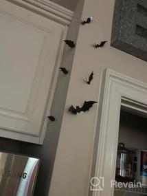 img 5 attached to Get Spooked This Halloween With 60PCS 3D Bat Wall Stickers For Home And Party Decoration!