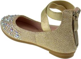 img 2 attached to 👠 Sparkling Style: Link Larissa 83K Rhinestone Ballerina Girls' Shoes - Flats