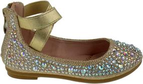 img 3 attached to 👠 Sparkling Style: Link Larissa 83K Rhinestone Ballerina Girls' Shoes - Flats