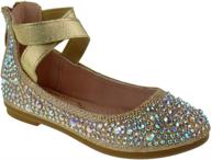 👠 sparkling style: link larissa 83k rhinestone ballerina girls' shoes - flats логотип