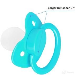 img 2 attached to 👶 Adult Sized Pacifier Dummy for Adult Babies - Large Shield 3 Pack in Turquoise, Purple, and Rose: An Ideal Product for Regression Therapy and Stress Relief