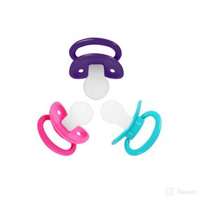 img 3 attached to 👶 Adult Sized Pacifier Dummy for Adult Babies - Large Shield 3 Pack in Turquoise, Purple, and Rose: An Ideal Product for Regression Therapy and Stress Relief