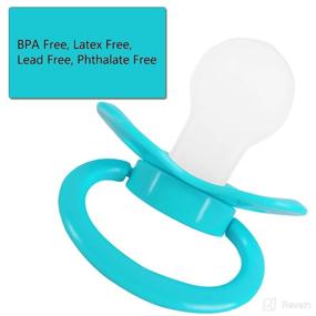 img 1 attached to 👶 Adult Sized Pacifier Dummy for Adult Babies - Large Shield 3 Pack in Turquoise, Purple, and Rose: An Ideal Product for Regression Therapy and Stress Relief